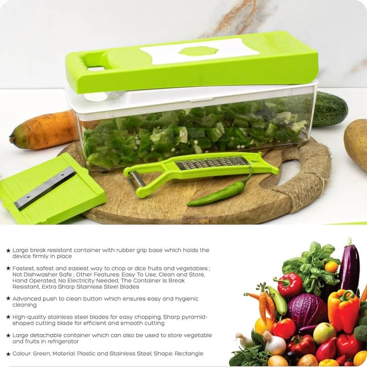 12-in-1 Chopper For Vegetables & Fruits
