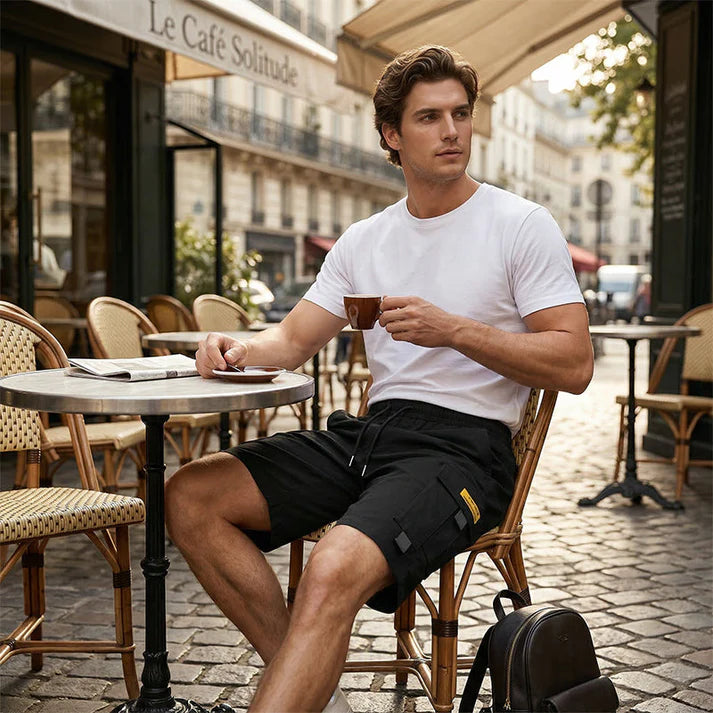 Pack of 4 Offer 😍 Men’s Premium Quality Stretch Capri Shorts | Black, Grey, Dark Blue & Green Color