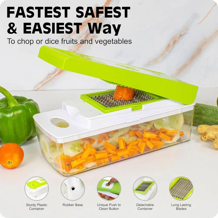 12-in-1 Chopper For Vegetables & Fruits