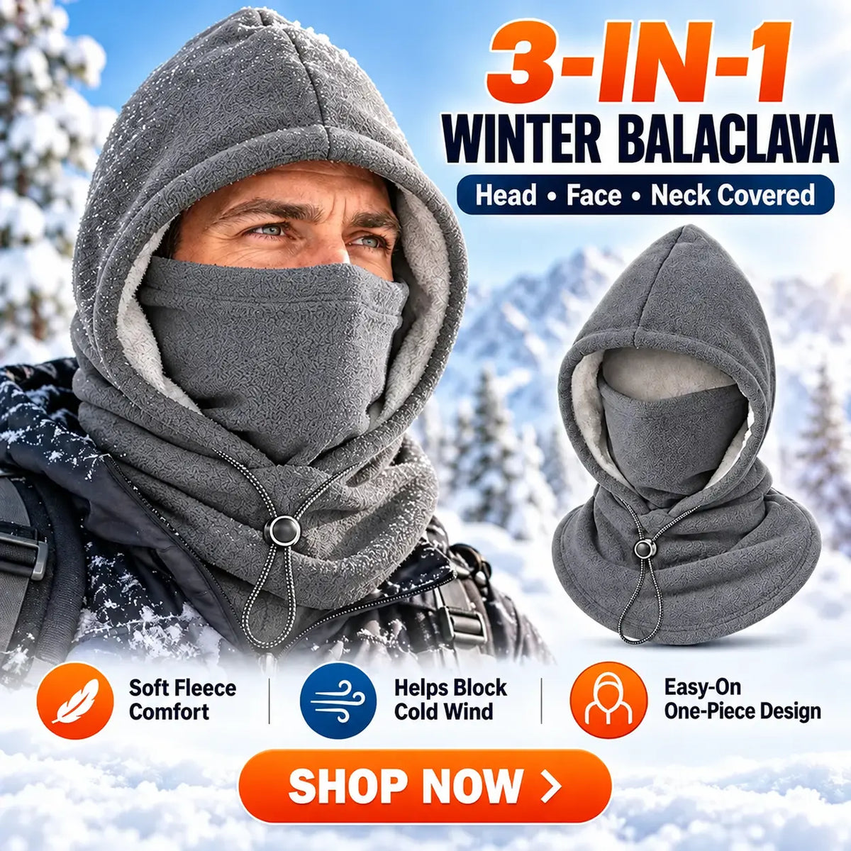 Pack of 2 Offer 😍 FrostHood – 3-in-1 Winter Warmer