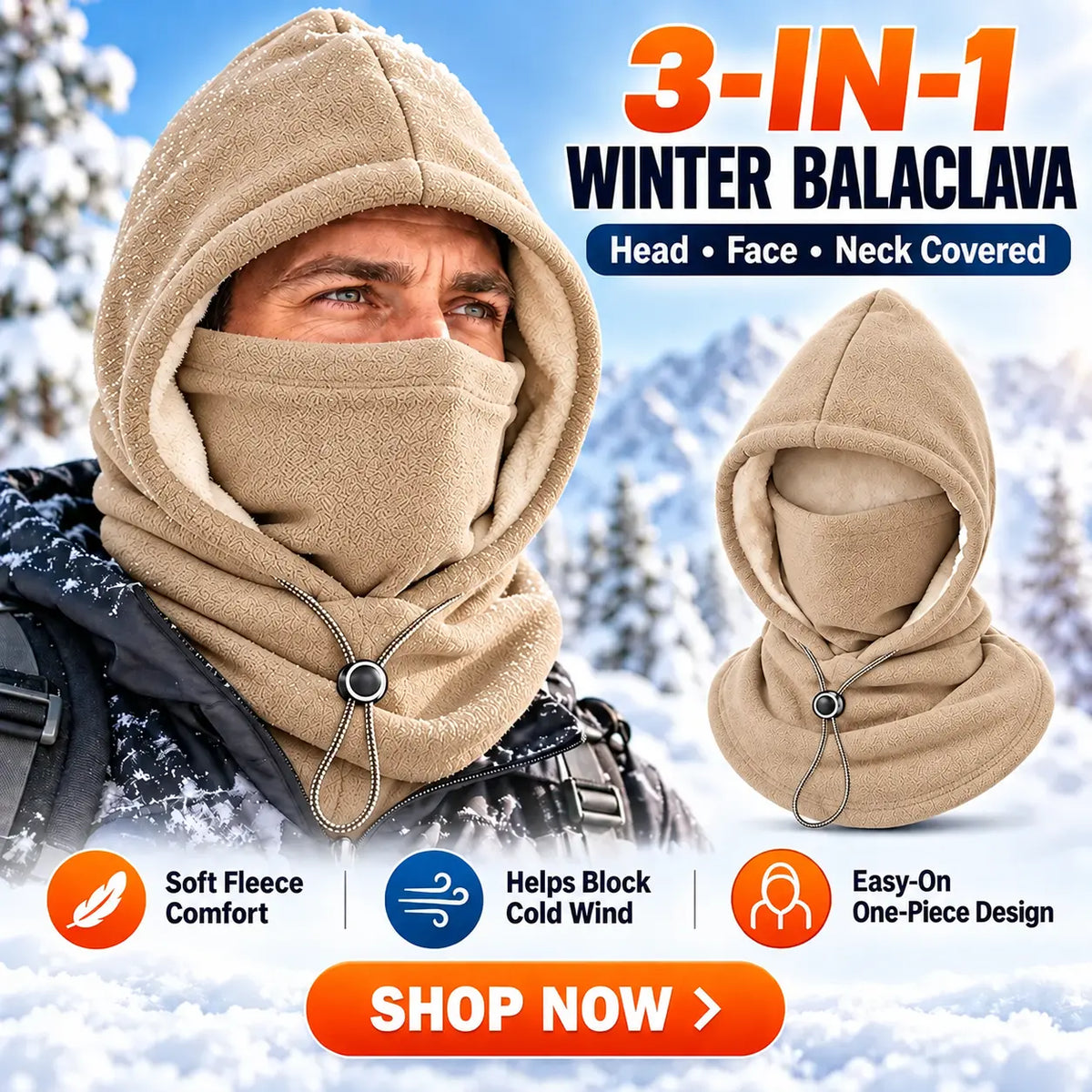Pack of 2 Offer 😍 FrostHood – 3-in-1 Winter Warmer