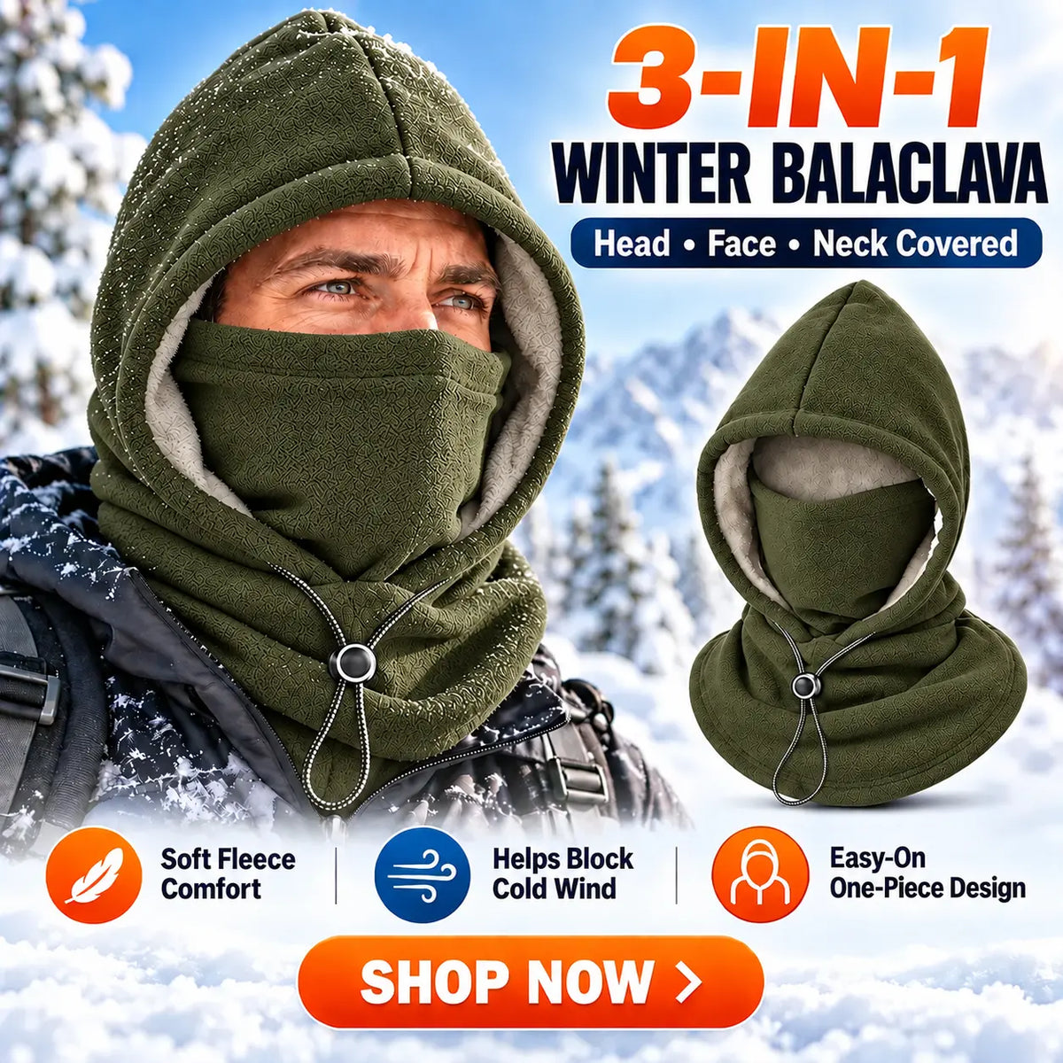 Pack of 2 Offer 😍 FrostHood – 3-in-1 Winter Warmer