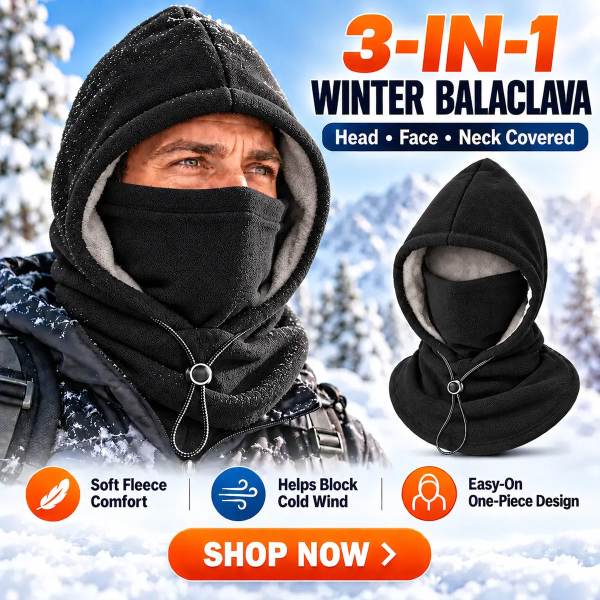 Pack of 2 Offer 😍 FrostHood – 3-in-1 Winter Warmer