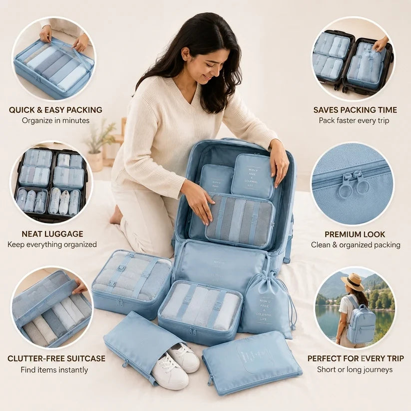 7-Piece Travel Organizer Packing Cube