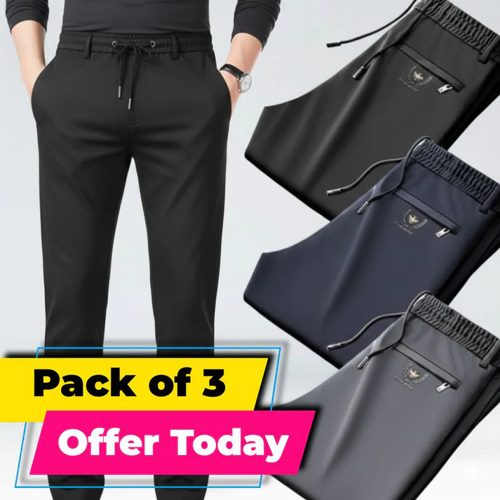 Pack of 3 Mega-Offer 😍 Premium Quality Lycra Pants - Black | Grey | Dark Blue Color