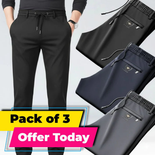 Pack of 3 Mega-Offer 😍 Premium Quality Lycra Pants - Black | Grey | Dark Blue Color