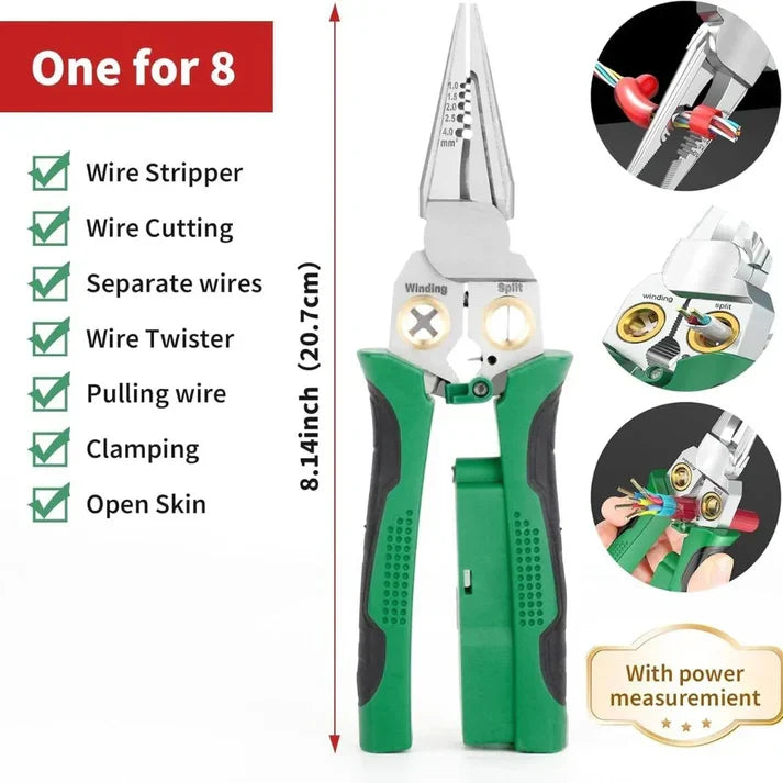 8in1 Wire Stripper Twister for Cutting and Pulling Wires